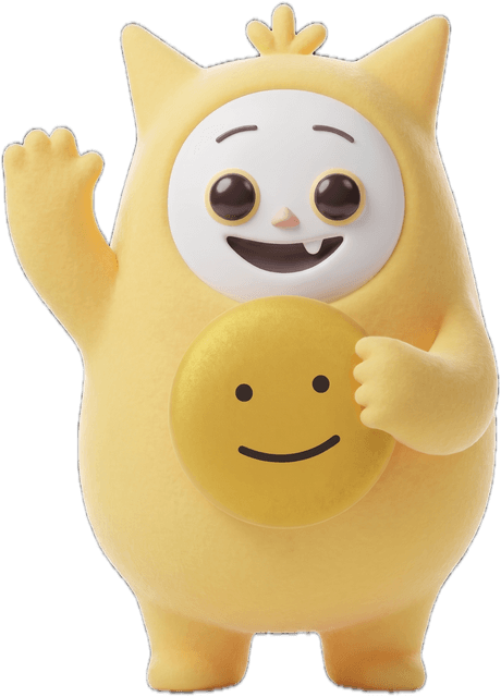 Emomo waving hello